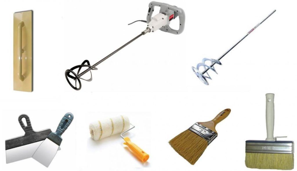 Инструменты, которые понадобятся для шпаклевки